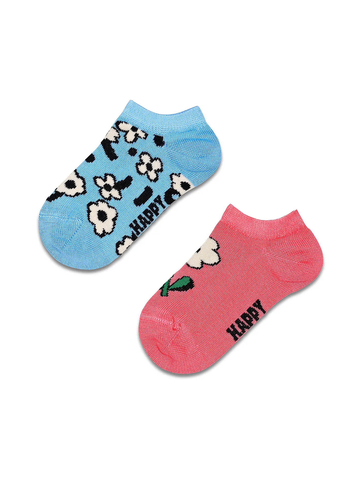 HAPPY SOCKS | Kinder Sneaker Socken FLOWER 2er Pkg light blue | 